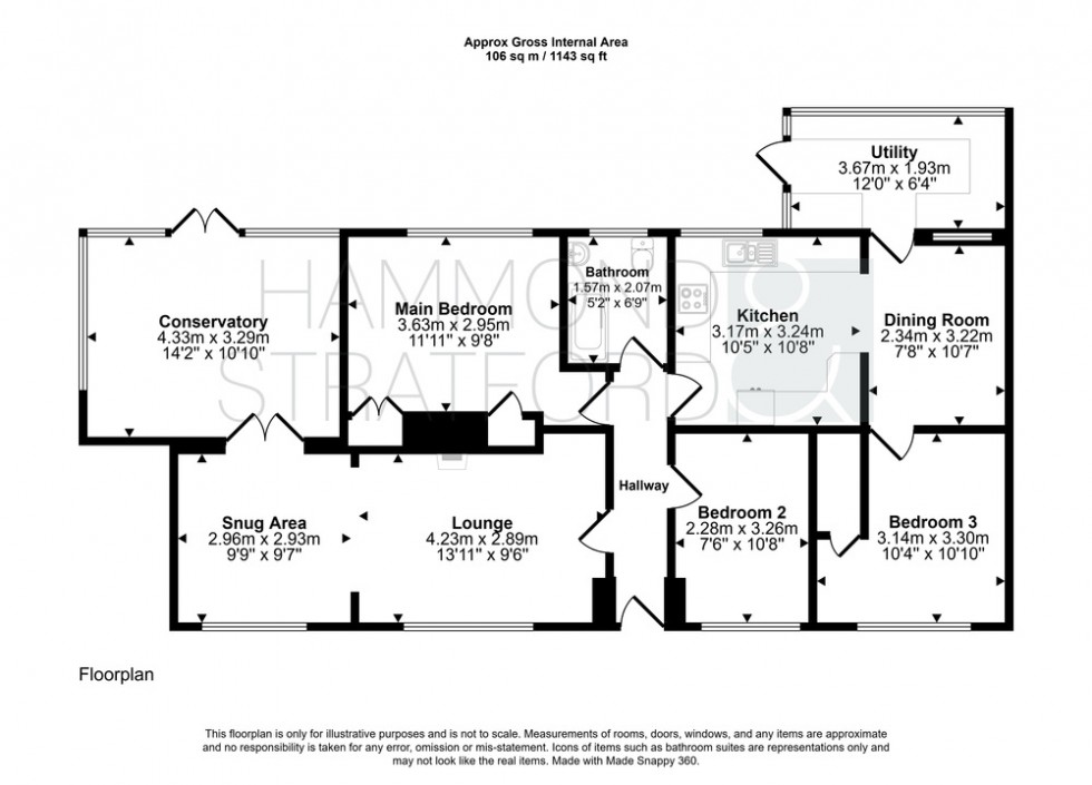Floorplan for South Croft, Hethersett