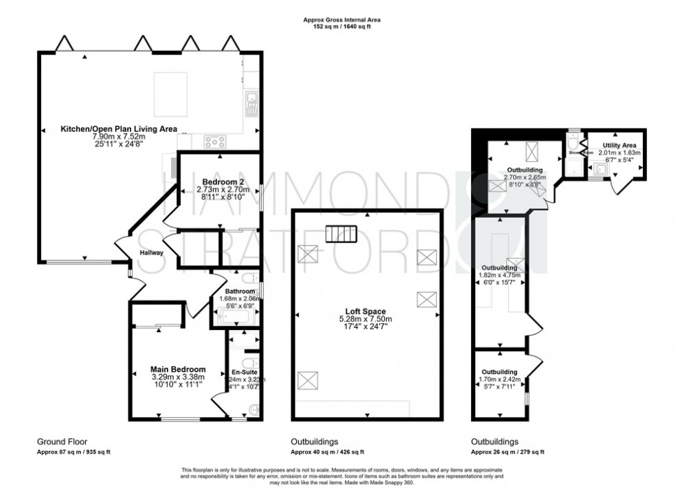 Floorplan for Ovington Road, Saham Toney