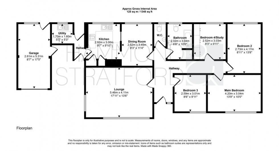 Floorplan for Birchfield Lane, Mulbarton