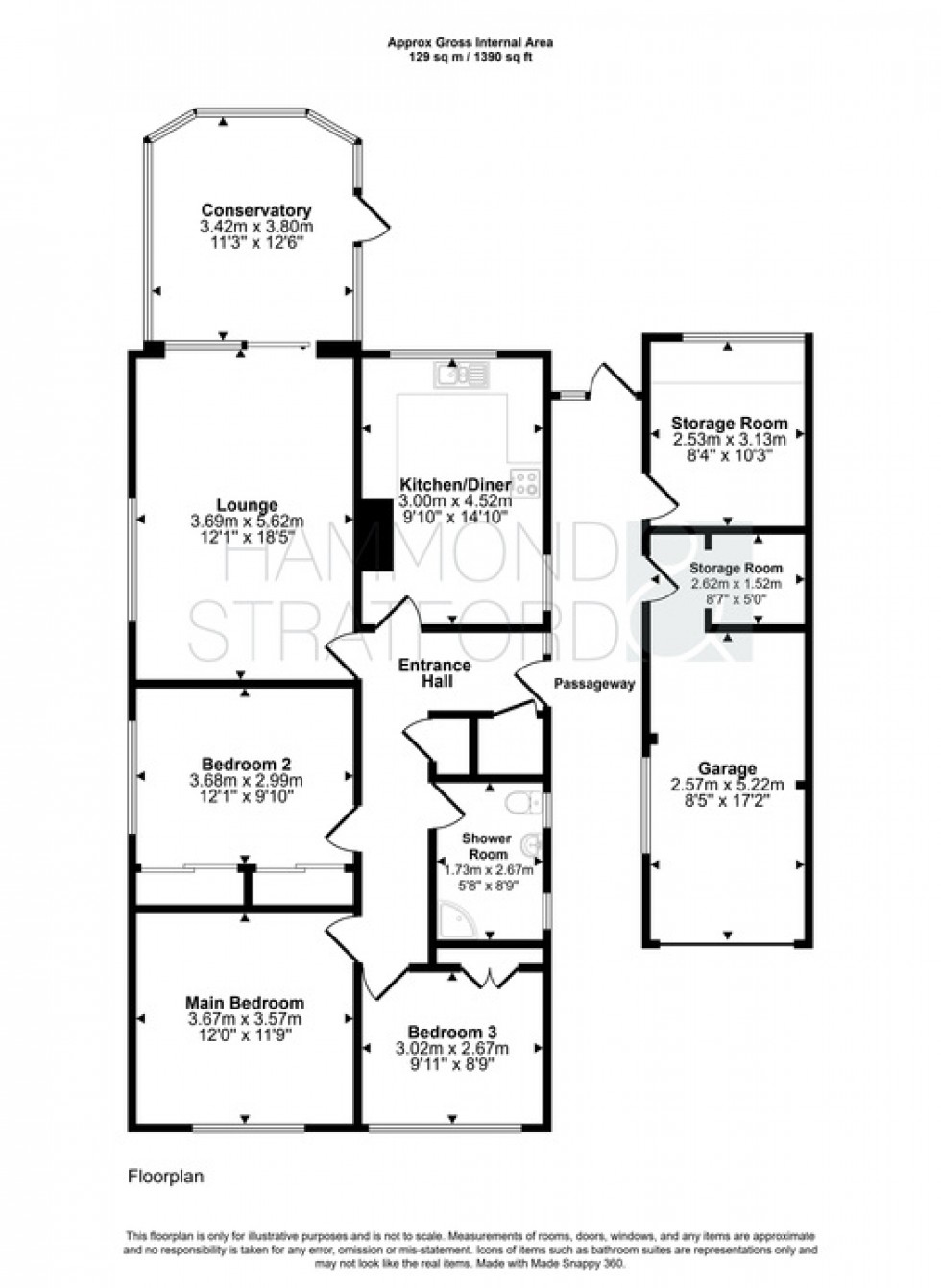 Floorplan for New Road, Hethersett