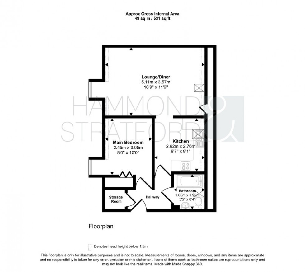 Floorplan for 29 Victory Court, Diss