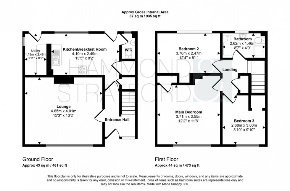 Floorplan for Halford Road, Attleborough