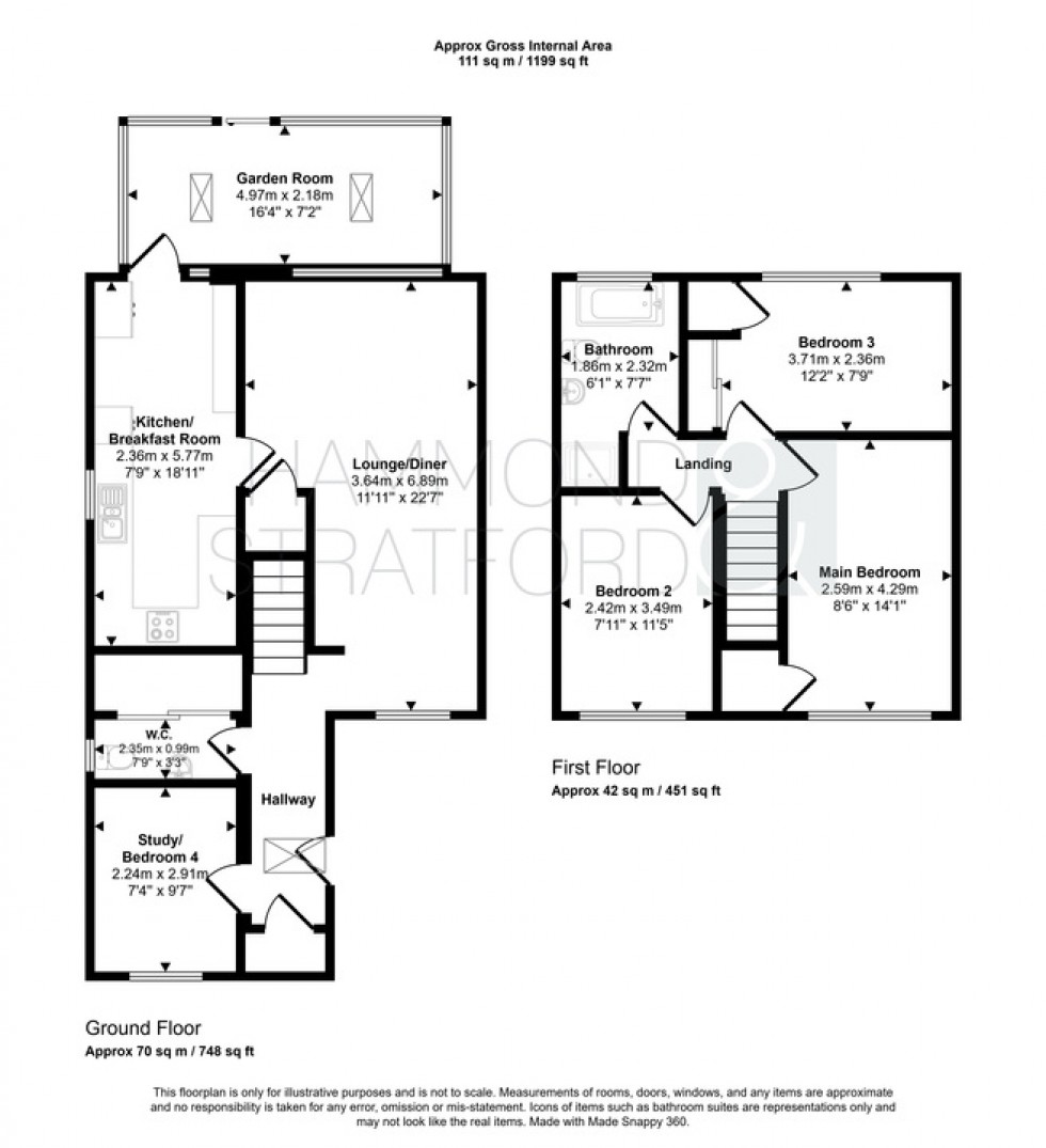 Floorplan for Woods Close, Hethersett