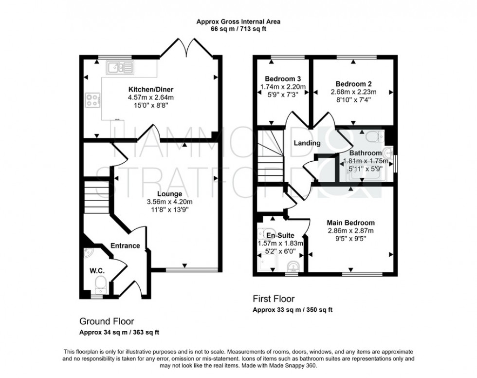 Floorplan for Burnthouse Lane, Hethersett