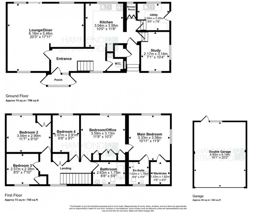 Floorplan for Denmead Close, Eaton