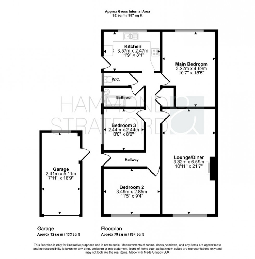 Floorplan for Buckingham Drive, Hethersett
