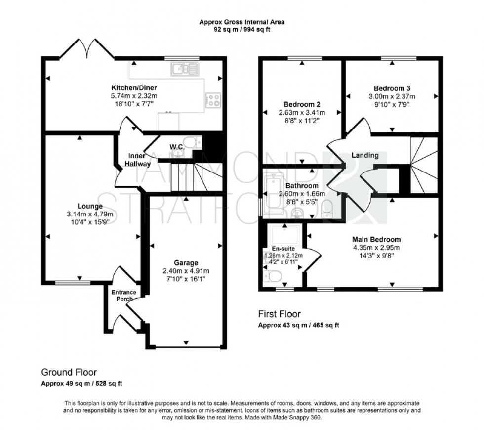 Floorplan for Deer Vale, Hethersett