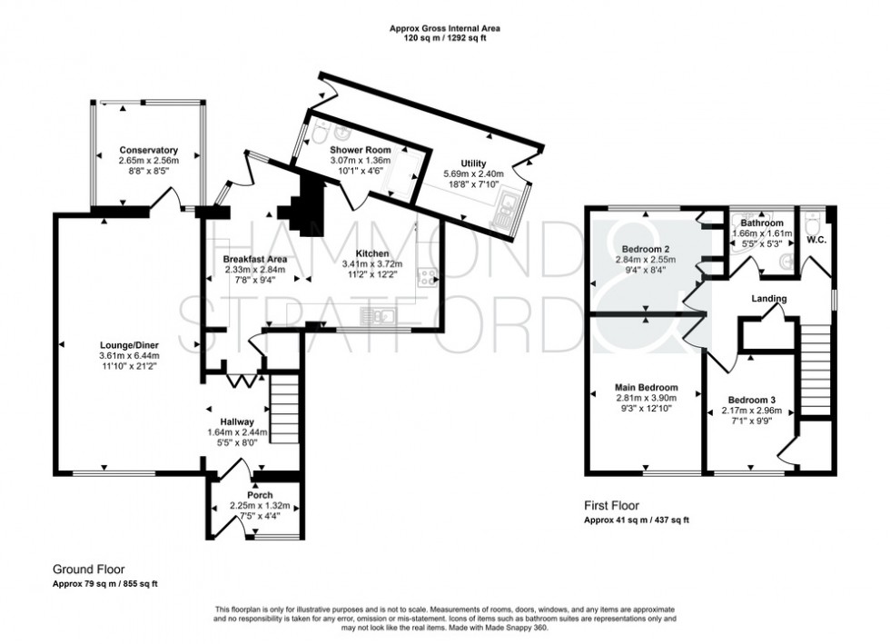 Floorplan for Rothbury Road, Wymondham