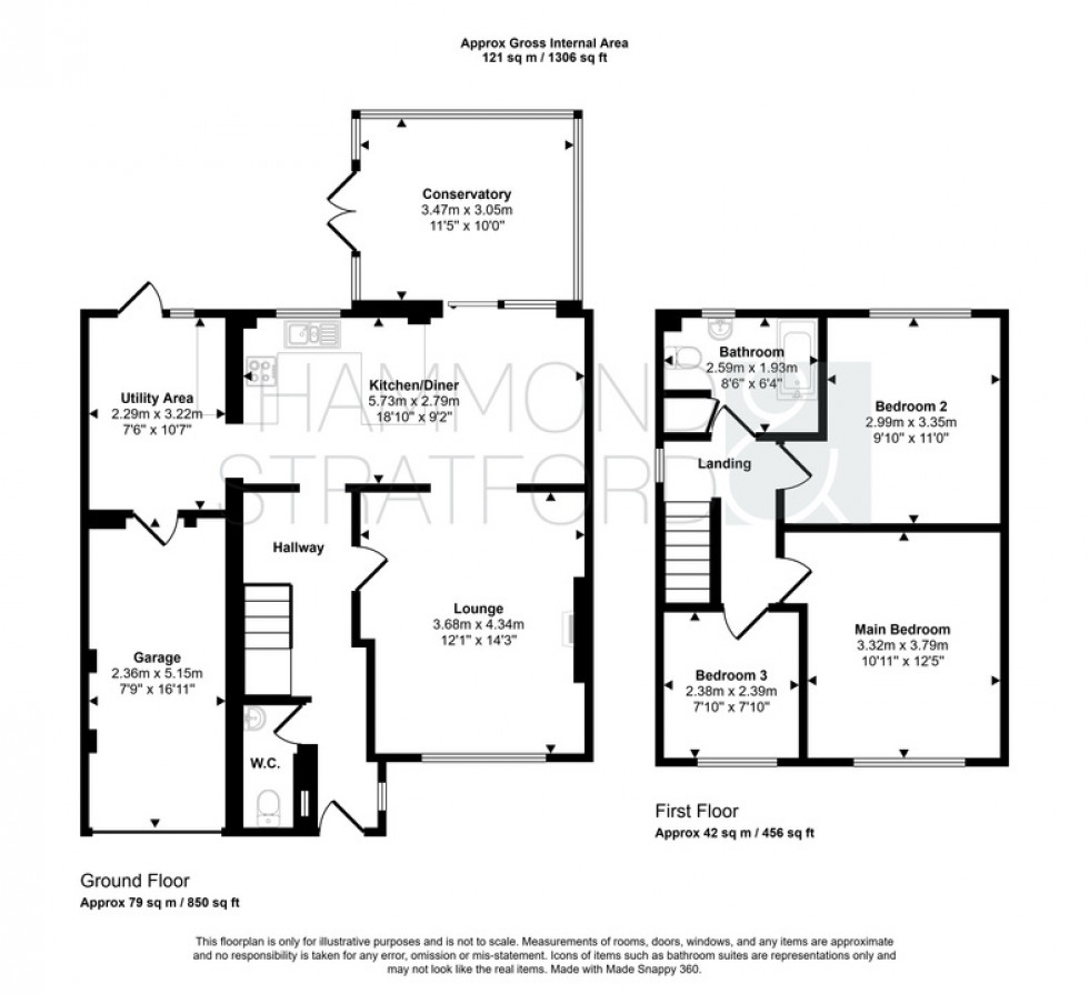 Floorplan for Arlington Close, Attleborough