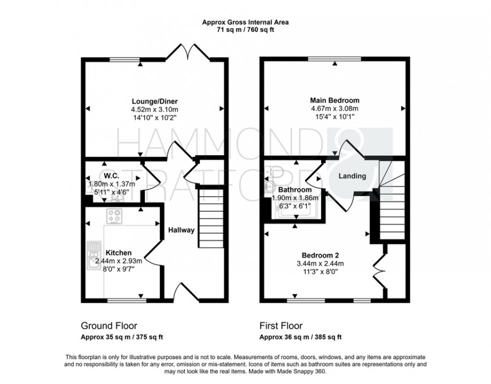 Floorplan for Tortoiseshell Drive, Attleborough