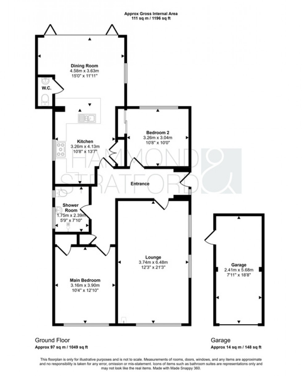Floorplan for North Road, Bunwell