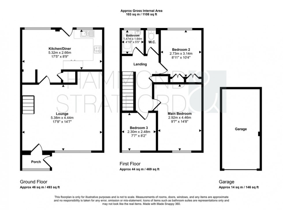 Floorplan for Priory Road, Hethersett