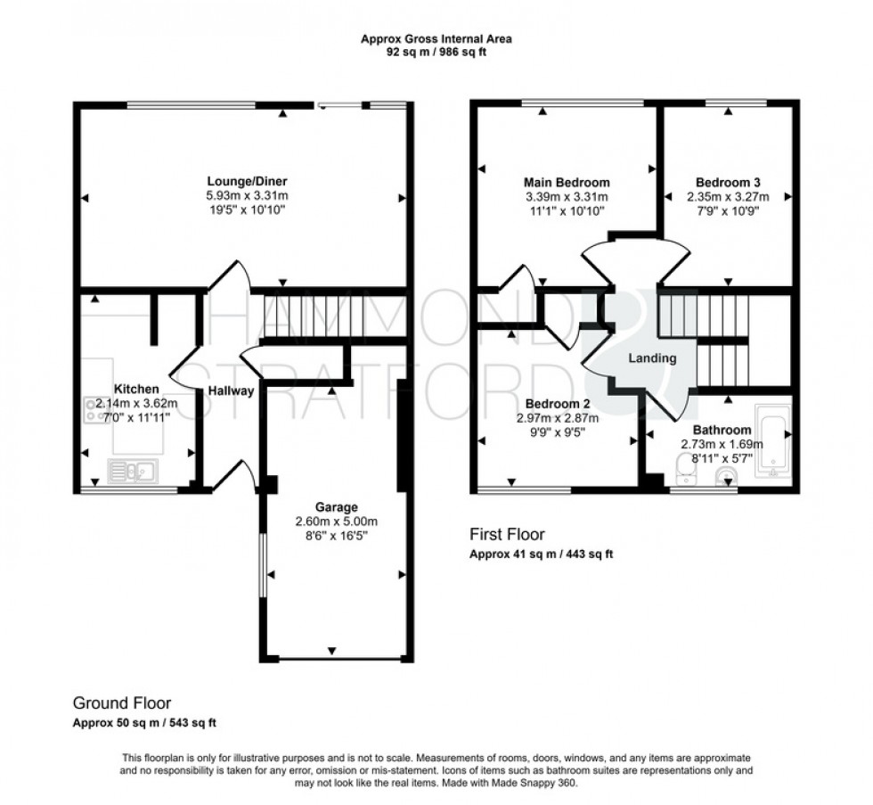 Floorplan for Buckland Rise, Eaton