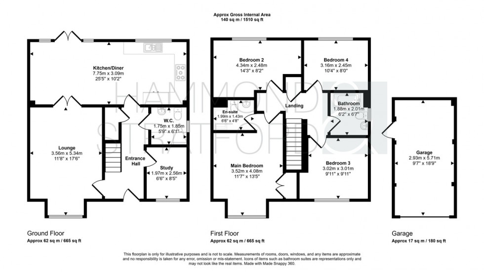 Floorplan for Willowcroft Way, Cringleford
