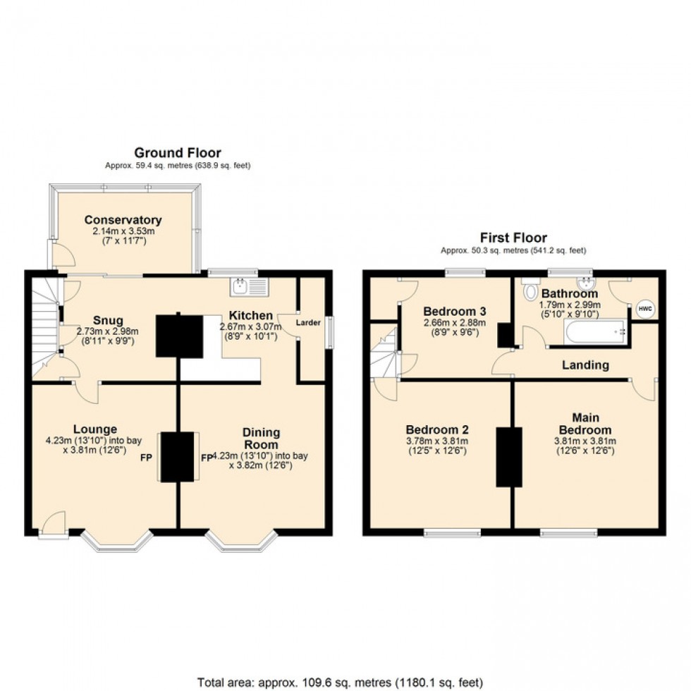 Floorplan for The Street, Hockering