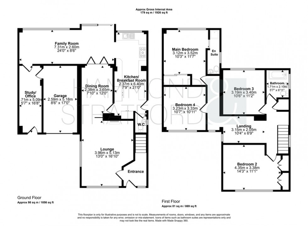 Floorplan for Broadhurst Road, Eaton Rise