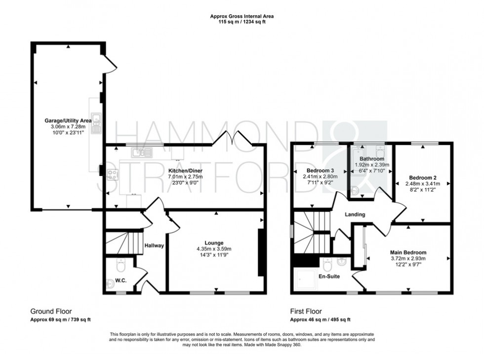 Floorplan for Bluebell Way, Easton