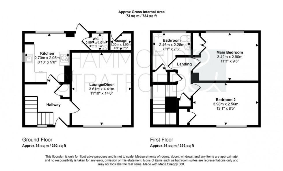 Floorplan for Halford Close, Attleborough